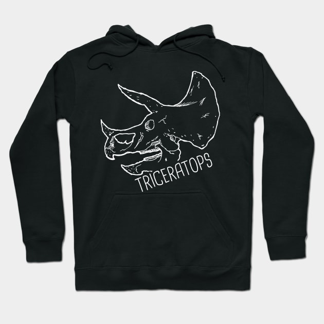 Triceratops Dinosaur Bones Skull Hoodie by MeatMan